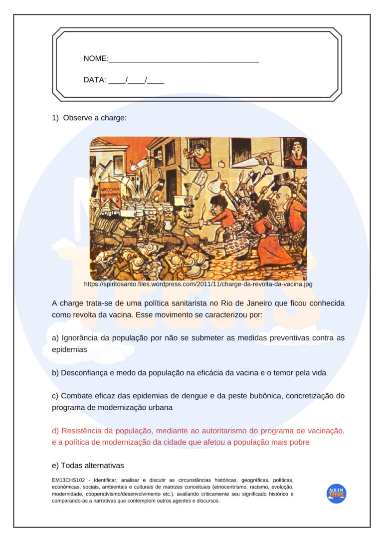 HIST GABARITO ATV 1 - 3º ANO - Brasil - A primeira república. p 20