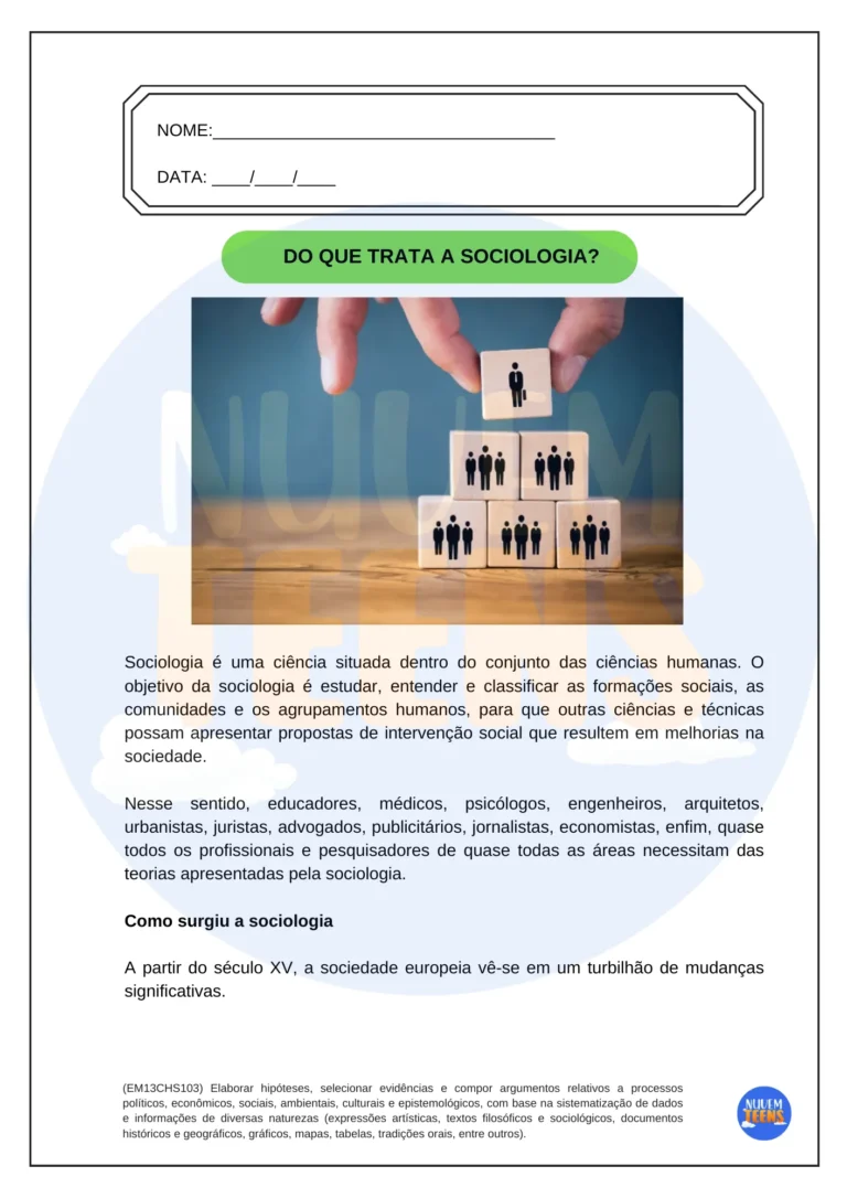 Sociologia 1º Ano