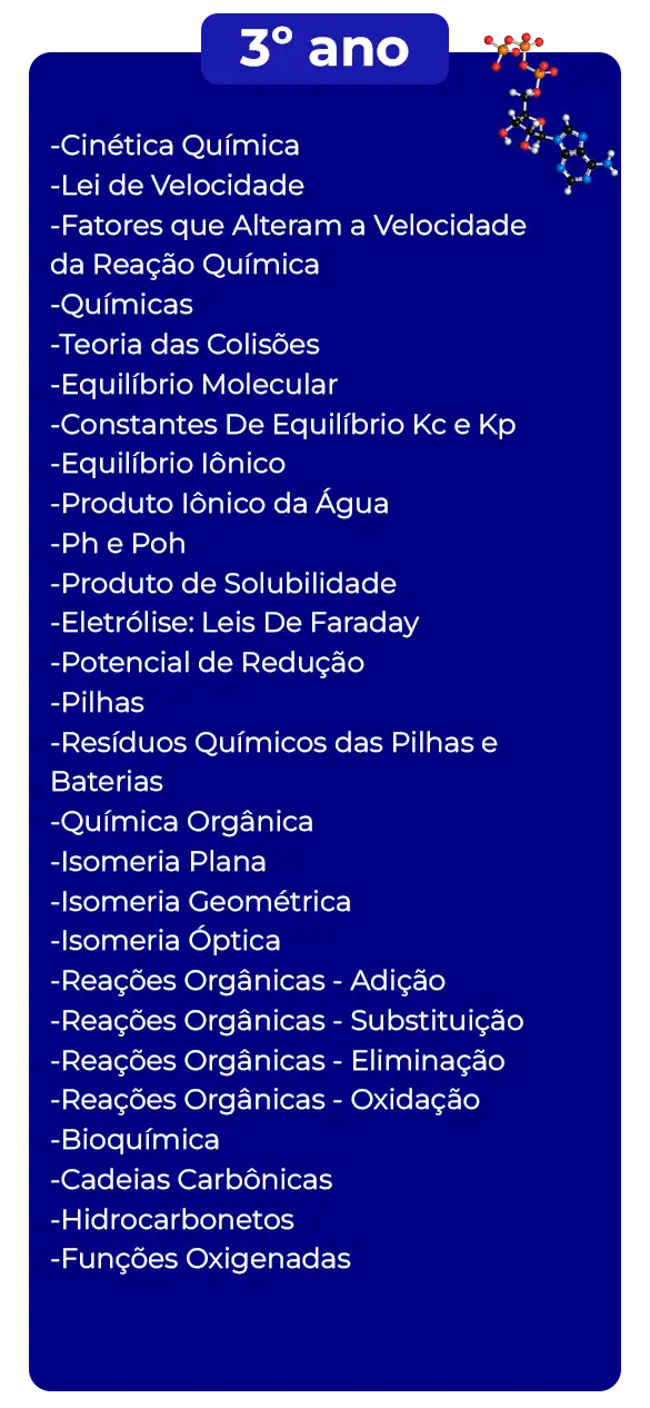conteúdos quimica 3 ano